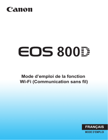 Canon EOS 800D Manuel utilisateur | Fixfr