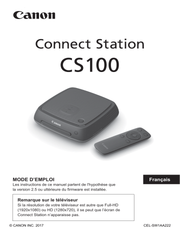 Canon Connect Station CS100 Manuel utilisateur | Fixfr