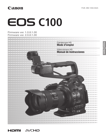 Canon EOS C100 Manuel utilisateur | Fixfr