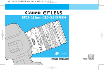 Canon EF 28-135mm f/3.5-5.6 IS USM Manuel utilisateur | Fixfr