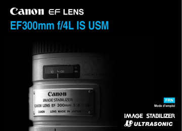 Canon EF 300mm f/4L IS USM Manuel utilisateur | Fixfr