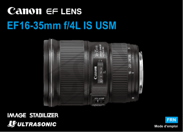 Canon EF 16-35mm f/4L IS USM Manuel utilisateur | Fixfr