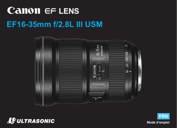 Canon EF 16-35mm f/2.8L III USM Manuel utilisateur | Fixfr