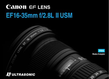 Canon EF 16-35mm f/2.8L II USM Manuel utilisateur | Fixfr
