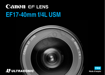 Canon EF 17-40mm f/4L USM Manuel utilisateur | Fixfr