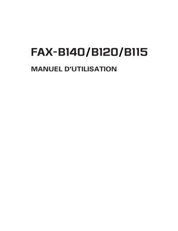 FAX-B120 | Canon FAX-B115 Manuel utilisateur | Fixfr