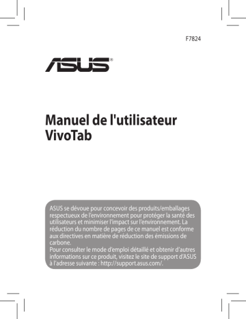 Asus F7824 Manuel utilisateur | Fixfr