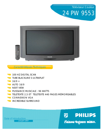 Philips 24 PW 9553 Manuel utilisateur | Fixfr