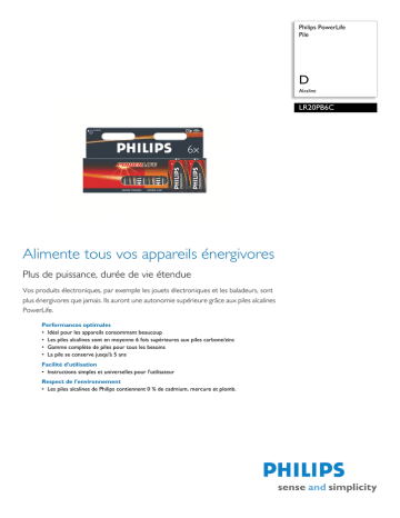Philips LR20PB6C Manuel utilisateur | Fixfr