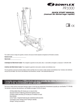 Bowflex PR1000 Manuel utilisateur