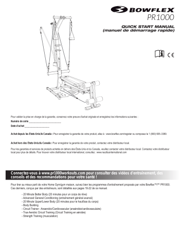 Bowflex PR1000 Manuel utilisateur | Fixfr