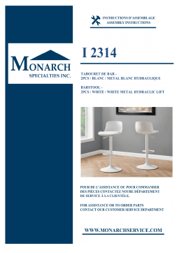 Monarch Specialties I 2314 BARSTOOL Manuel utilisateur