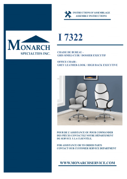 Monarch Specialties I 7322 OFFICE CHAIR Manuel utilisateur