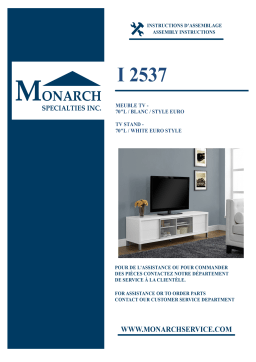 Monarch Specialties I 2537 TV STAND Manuel utilisateur