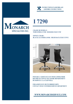 Monarch Specialties I 7290 OFFICE CHAIR Manuel utilisateur