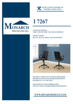 Monarch Specialties I 7267 OFFICE CHAIR Manuel utilisateur