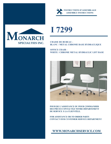 Monarch Specialties I 7299 OFFICE CHAIR Manuel utilisateur | Fixfr