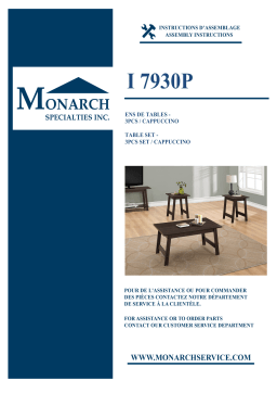 Monarch Specialties I 7930P TABLE SET Manuel utilisateur