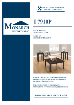 Monarch Specialties I 7910P TABLE SET Manuel utilisateur