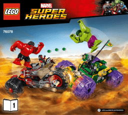 Lego 76078 Hulk vs. Red Hulk Manuel utilisateur