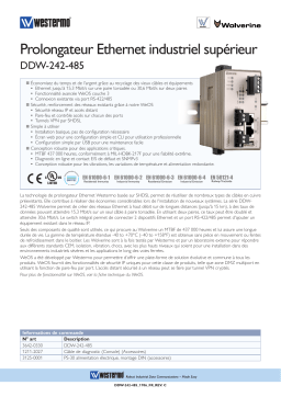 Westermo DDW-242-485 Advanced Industrial Ethernet Extender Fiche technique