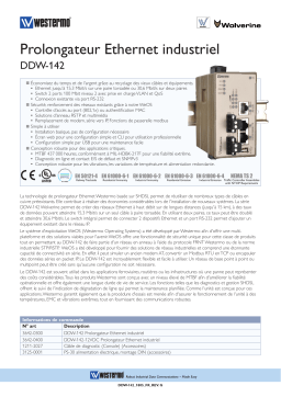 Westermo DDW-142 Industrial Ethernet Extender Fiche technique