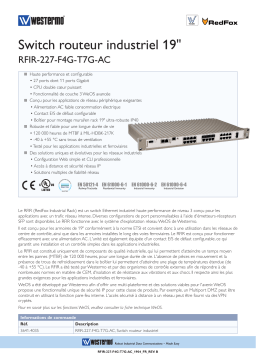 Westermo RFIR-227-F4G-T7G-AC 19” Rackmount Industrial Routing Switch Fiche technique