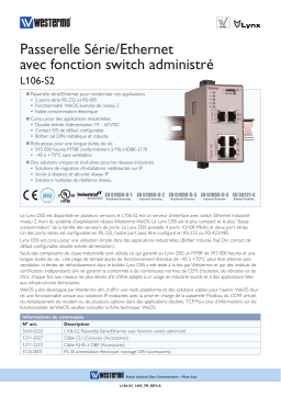 Westermo L106-S2 Managed Device Server Switch Fiche technique