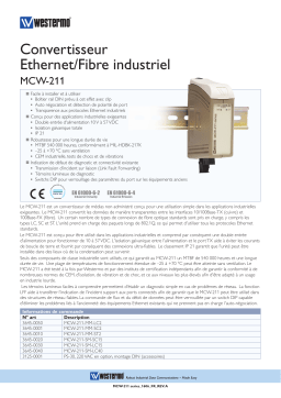 Westermo MCW-211-SM-SC15 Industrial Ethernet Media Converter Fiche technique