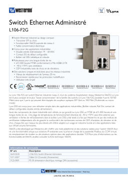 Westermo L106-F2G Managed Ethernet Switch Fiche technique