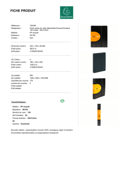 Exacompta 75034E Fiche technique