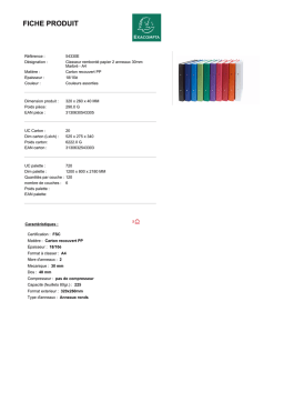 Exacompta 54330E Fiche technique