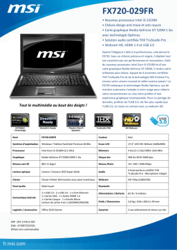 MSI 9S7-175411-029 Fiche technique