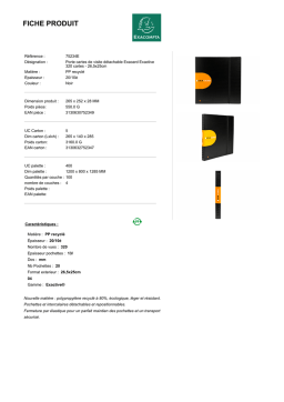 Exacompta 75234E Fiche technique