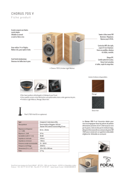 Focal 705V/WENGE Fiche technique