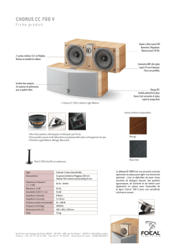 Focal CC700V/ZW Fiche technique