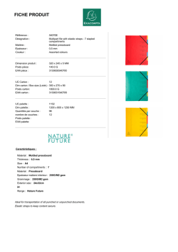 Exacompta 54070E Fiche technique