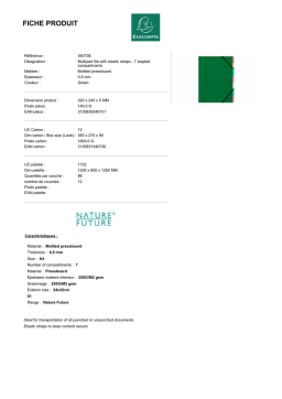 Exacompta 54073E Fiche technique