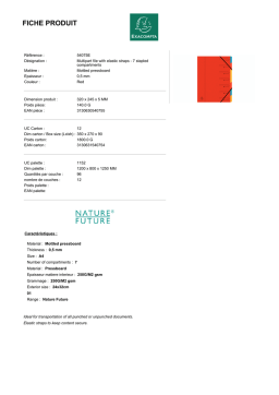 Exacompta 54075E Fiche technique