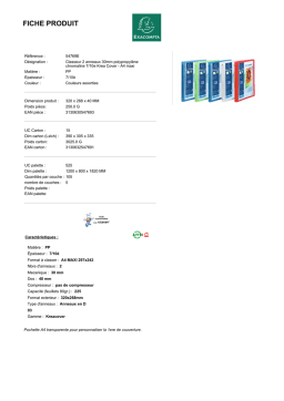 Exacompta 54769E Fiche technique