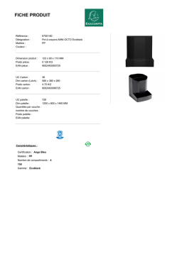 Exacompta 675014D Fiche technique