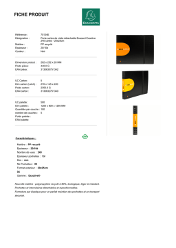 Exacompta 75134E Fiche technique