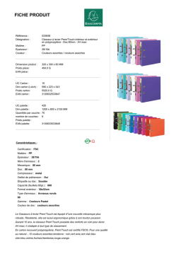 Exacompta 53384E Fiche technique