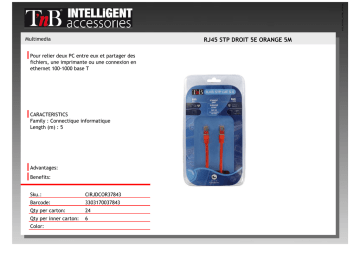 T'nB CIRJDCOR37843 Fiche technique | Fixfr