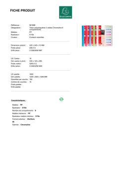 Exacompta 56189E Fiche technique