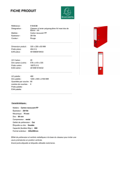 Exacompta 918403B Fiche technique