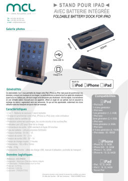 MCL ACC-IPAD22 Fiche technique