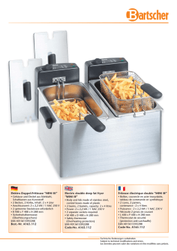 Bartscher A165.112 Fiche technique