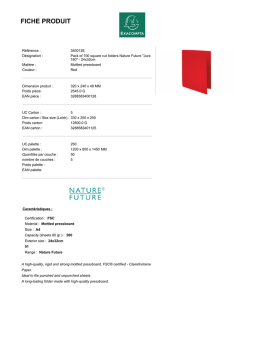 Exacompta 340012E Fiche technique