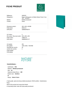 Exacompta 340021E Fiche technique